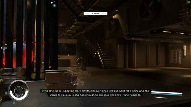 Image showing the staircase inside Syndicate Hideout in Starfield