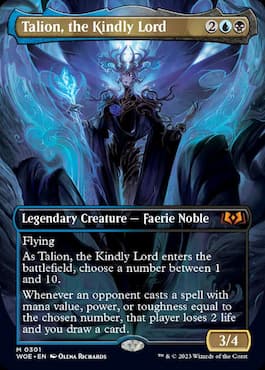 Image of faerie lord through Talion, the Kindly Lord WOE MTG set