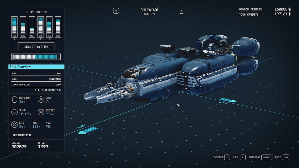 Where to get the Narwhal Ship in Starfield: location, cost, stats - Dot ...