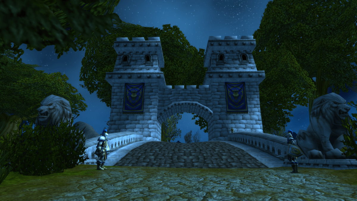 The entrance to Westfall on the Forest's Edge of Elwynn Forest, World of Warcraft