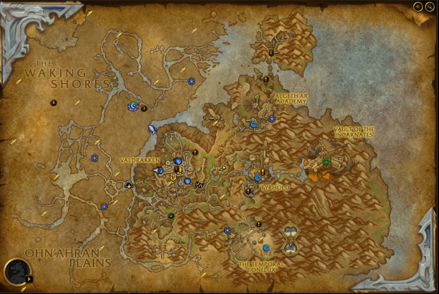 Thaldraszus map with different events