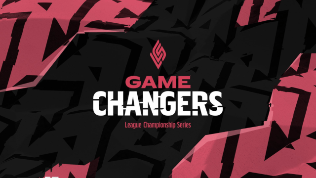 LCS game changers logo on a red and black background