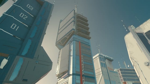 The penthouse building in New Atlantis in Starfield.