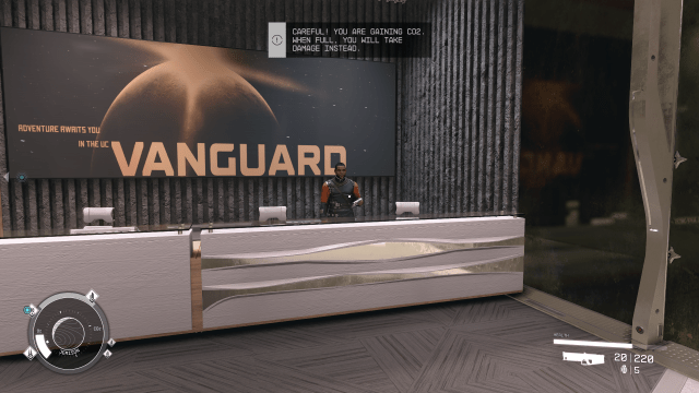 The Vanguard desk in the MAST building