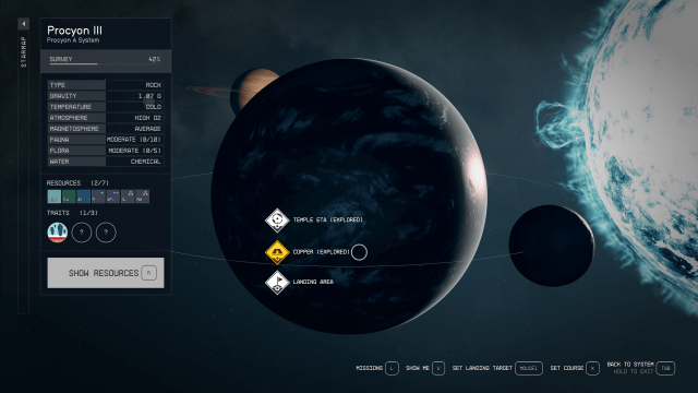 The galaxy map for the planet Pyrocyon III