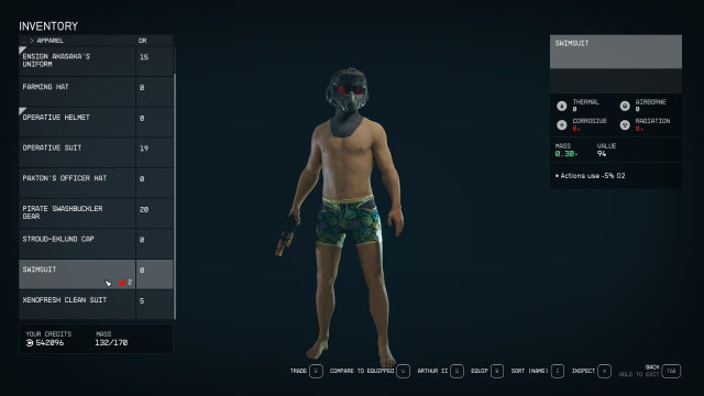 How my character looks with the swimsuit