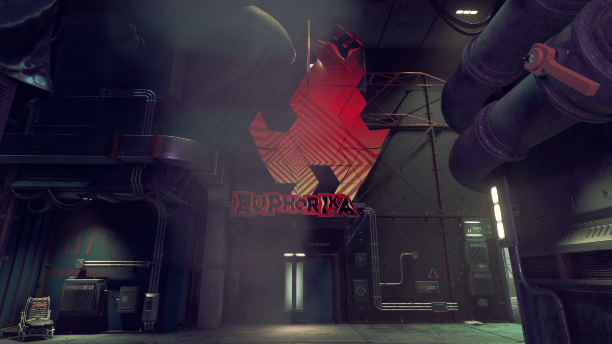 The entrance to Euphorika in Neon