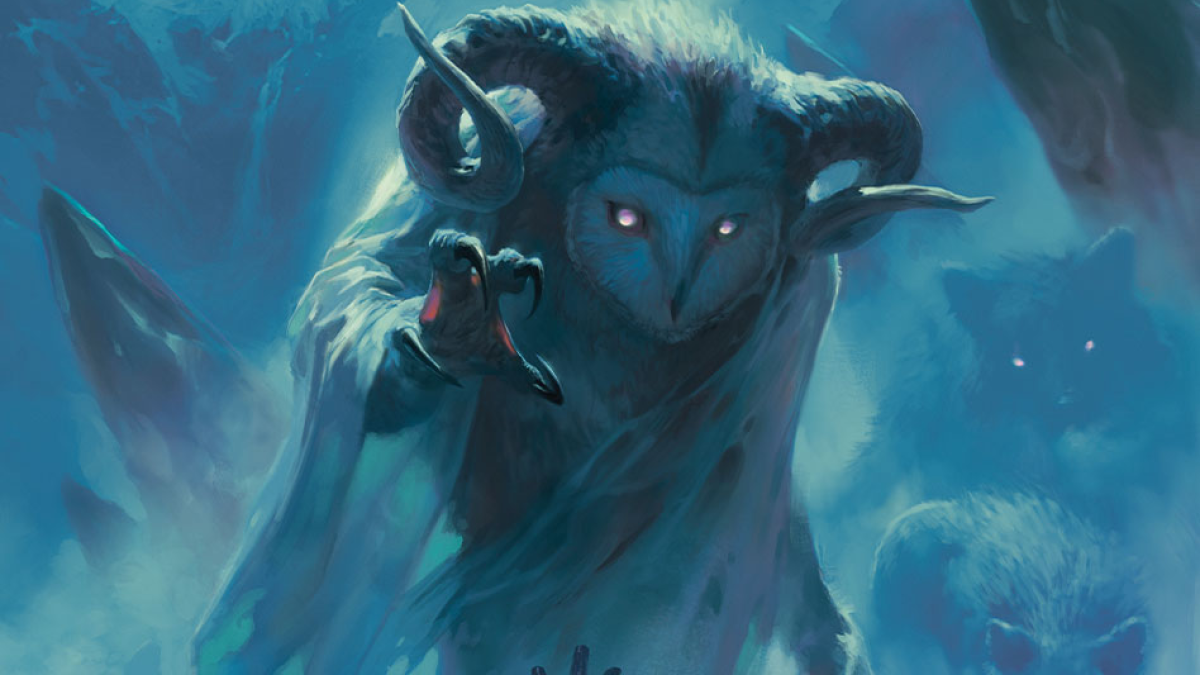Auril, the Cold Goddess, reaches towards the player on the cover of her DnD 5E adventure book, Icewind Dale: Rime of the Frostmaiden