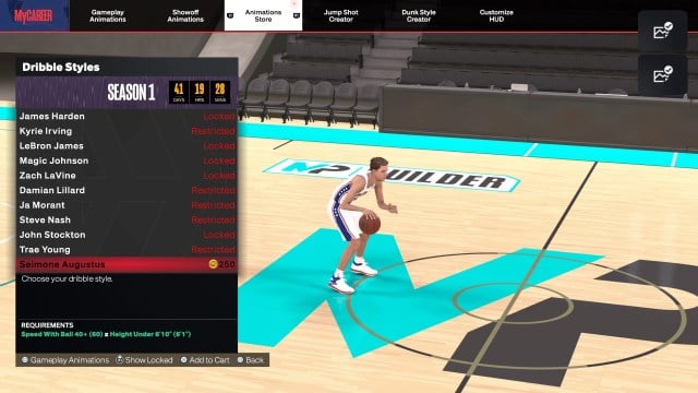 All dribble animation requirements in NBA 2K24