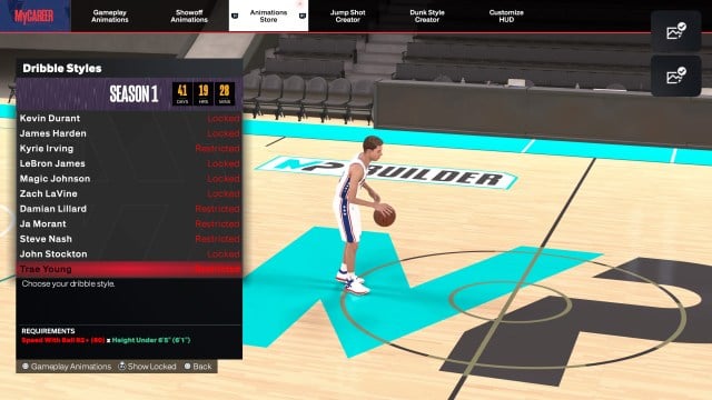 All dribble animation requirements in NBA 2K24