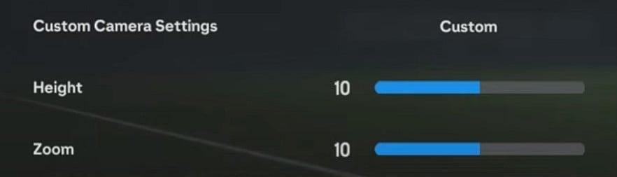 Custom Camera Settings in EA FC 24