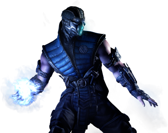 Mortal Kombat XL render featuring Sub Zero holding a ball of ice. 