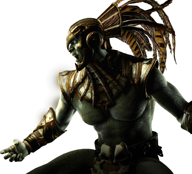 An image of Kotal Kahn from Mortal Kombat XL screaming in rage. 