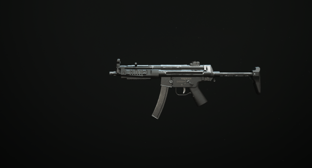 The Lachmann Sub SMG from MW2 on a black background.