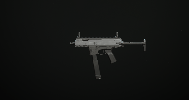 The ISO 9mm SMG from MW2 on a black background.