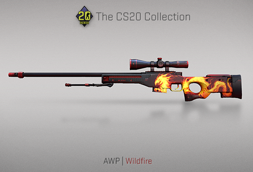 AWP Wildfire from the CS20 Collection in CSGO.