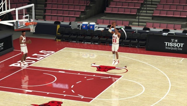 Scottie Pippen shooting a jumpshot in NBA 2K24