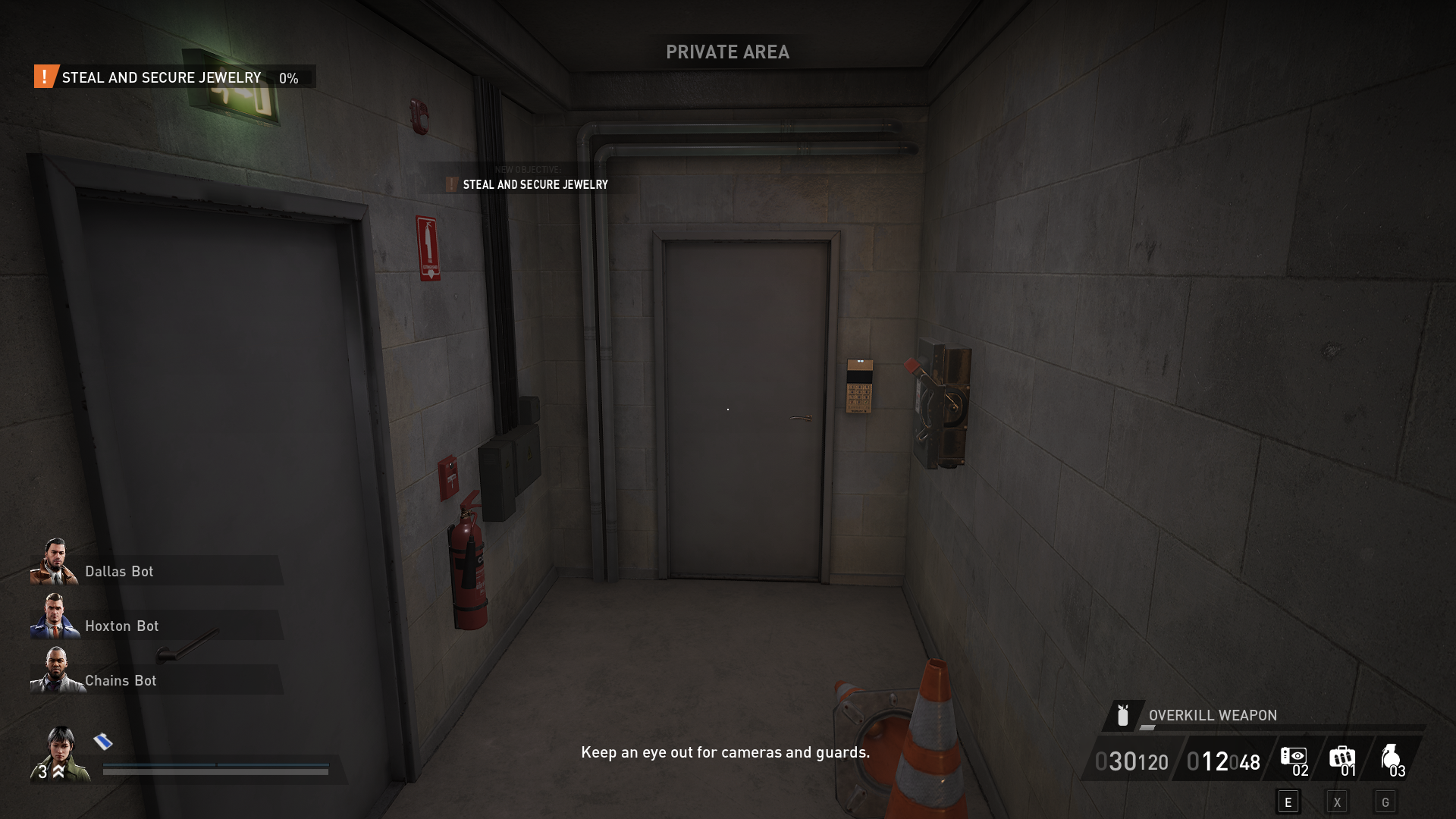 Displays one door to the basement during Dirty Ice (Payday 3)