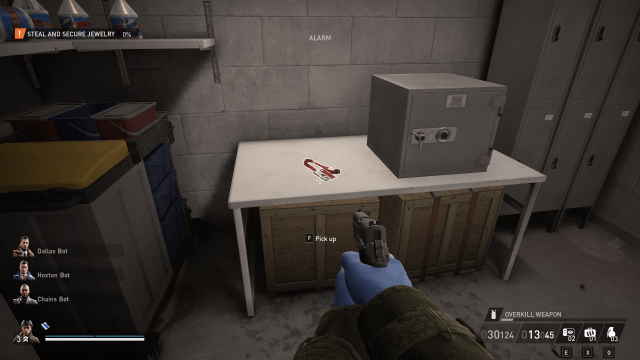 displays the red keycard in Dirty Ice (Payday 3)