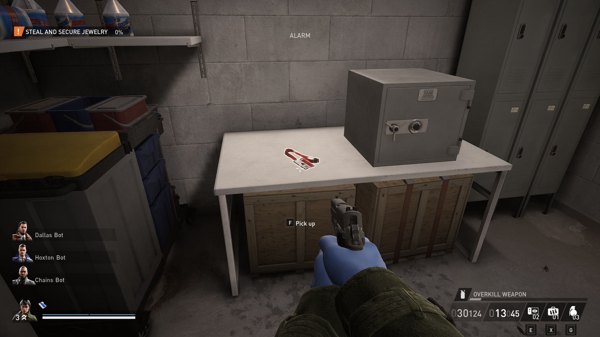 Displays the red keycard during Dirty Ice (Payday 3)