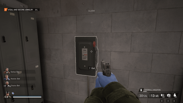 displays the fuse box to shut off the alarm during Dirty Ice (Payday 3)