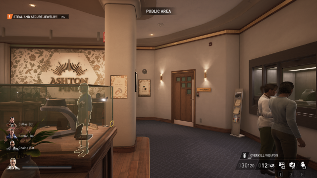 Displays the VIP showroom entrance in Dirty Ice (Payday 3)