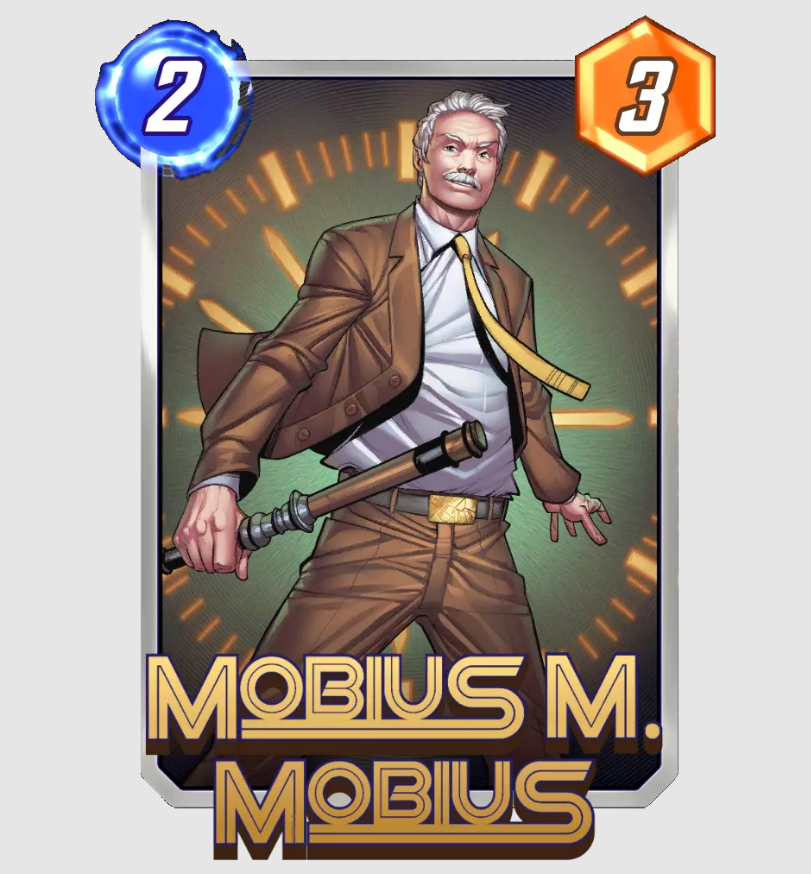 Mobius M. Mobius Marvel Snap card art.