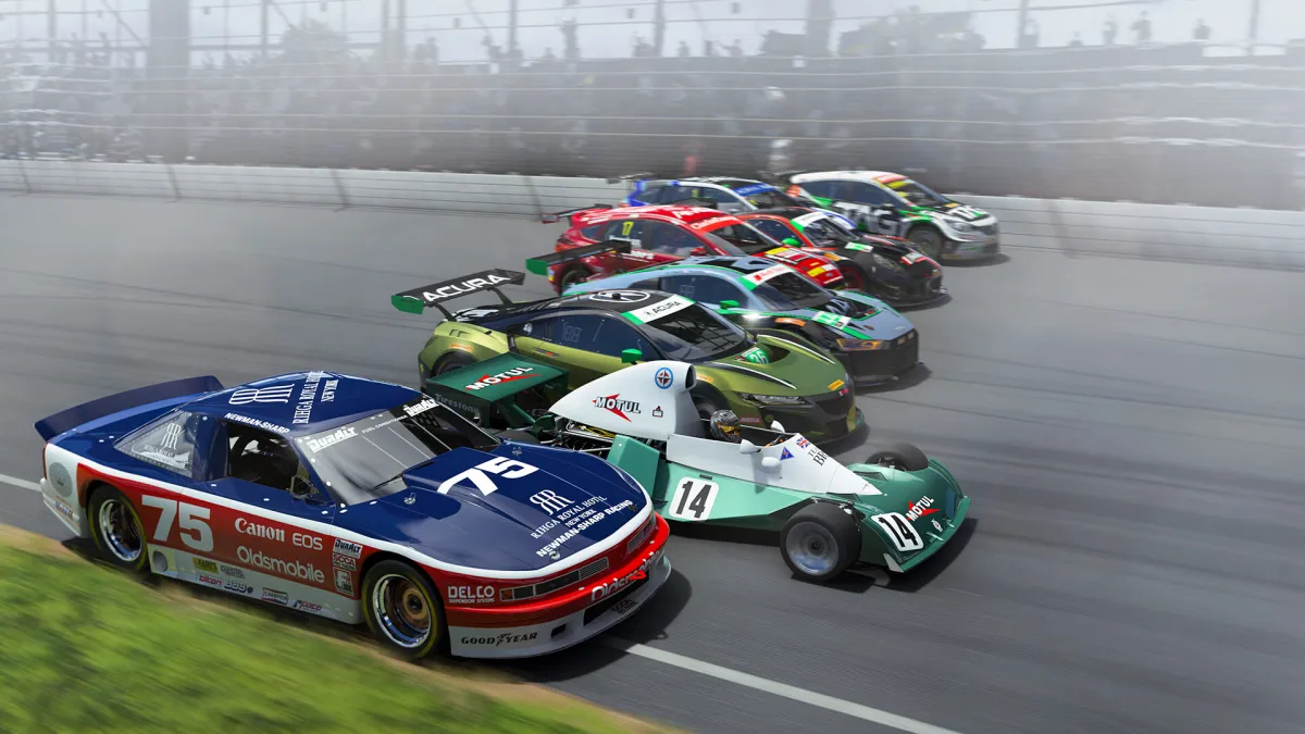 The eight cars featured in the Forza Motorsport Race Day Car Pack.
