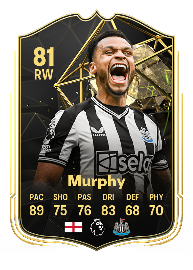 Jacob Murphy's card in EA FC 24's TOTW 6.