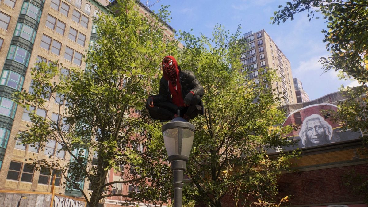 An image of Miles Morales, one of the two Spider-Men in Spider-Man 2