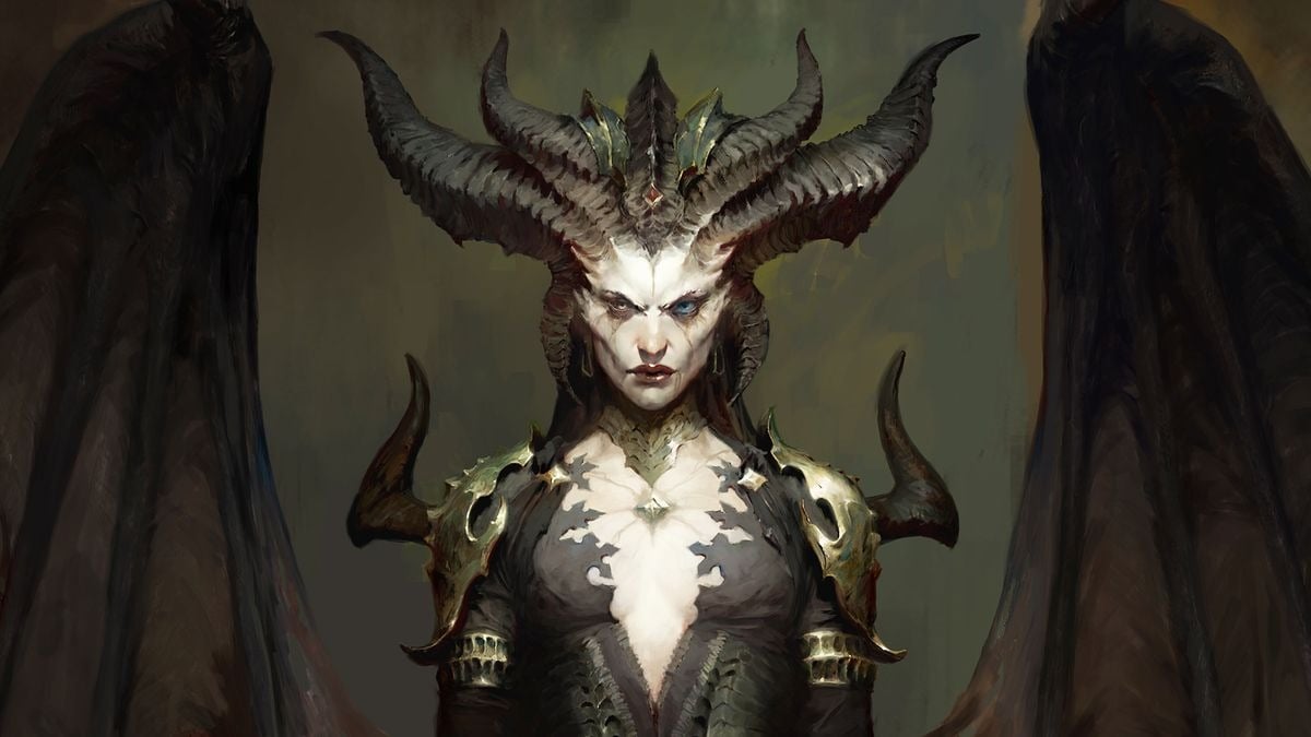 Lilith looking at the camera in Diablo 4