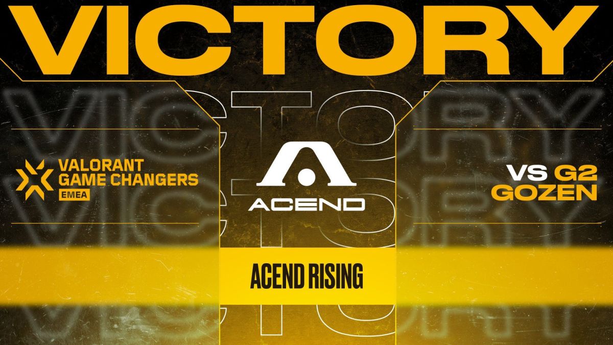 Acend Rising victory graphic 2-0 over G2 Gozen