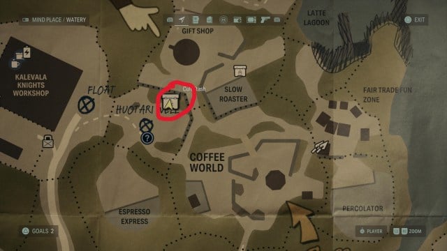 Behind the Smile Stash location