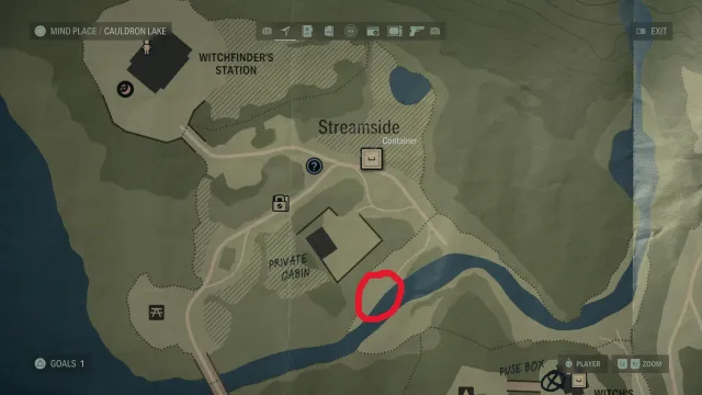 The Lighthouse Key location circled on a map
