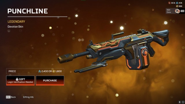 The Devotion's Punchline skin from the Doppelgangers Event