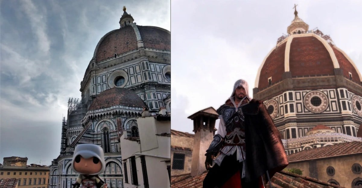 There is a dual shot of the Duomo di Firenze from AC2 and in real life.