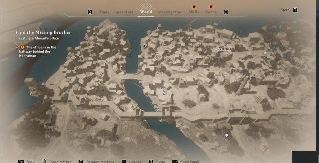 Screenshot of Anbar on the Assassin's Creed Mirage map. 