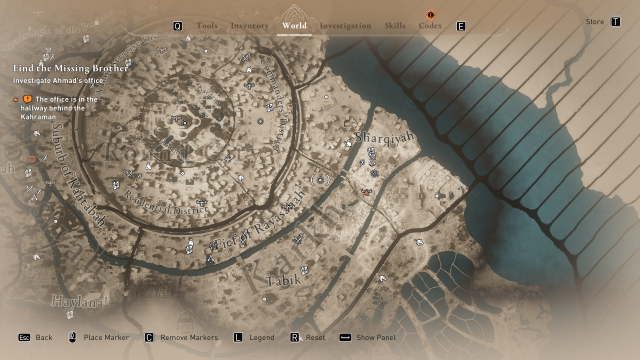 Screenshot of the Officers Club map location in Assassin's Creed Mirage. 