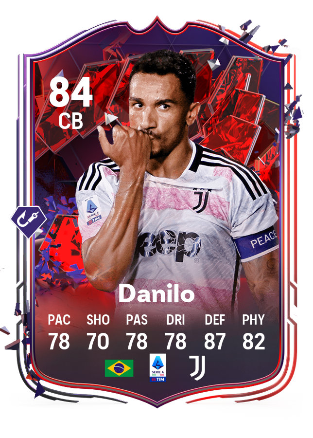 Image of Danilo's Trailblazers' card in EA FC 24 Ultimate Team.