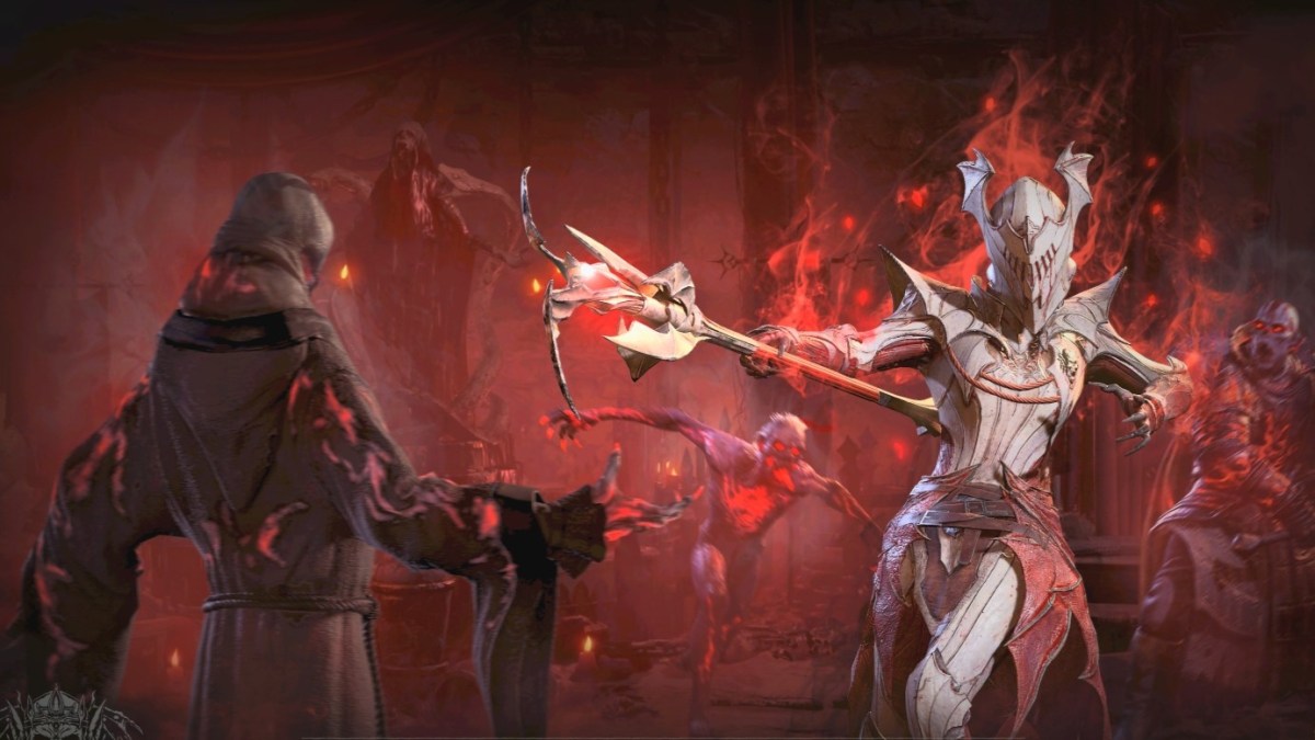 A sorcerer in Diablo 4 battles against vampires.