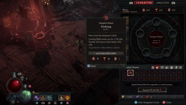 How to equip a Vampiric Power in Diablo 4 season 2 - Dot Esports