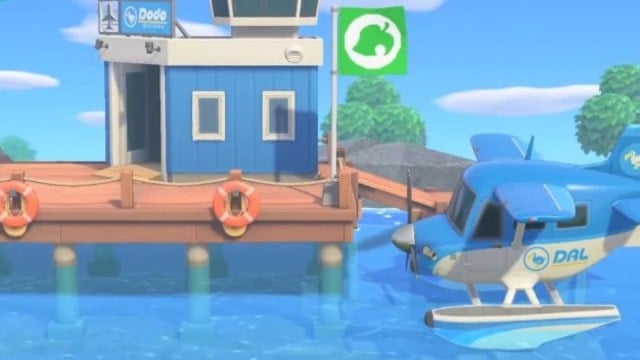 The Dodo Airlines building in Animal Crossing