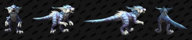 Auroral Dreamtalon druid travel form shown from four different angles