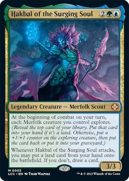 Image of merfolk scout raising spear with waterfall behind