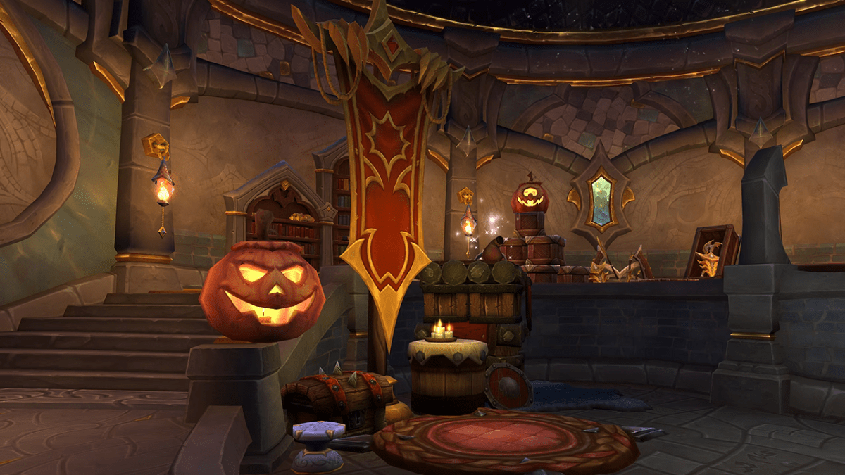 Pumpkins in an inn in WoW