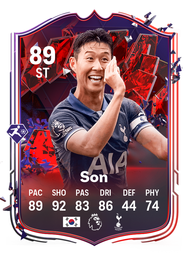 Image of Heung-Min Son's Trailblazers' card in EA FC 24 Ultimate Team.