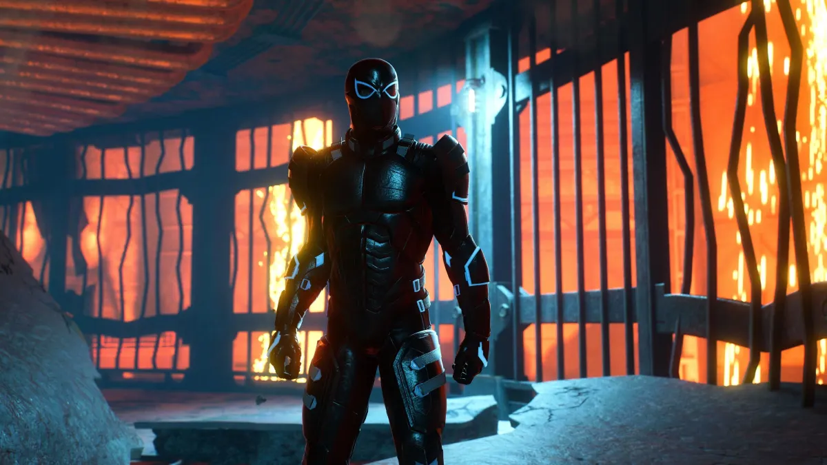 Harry Osborn in Spider-Man 2 wearing the Agent Venom suit.