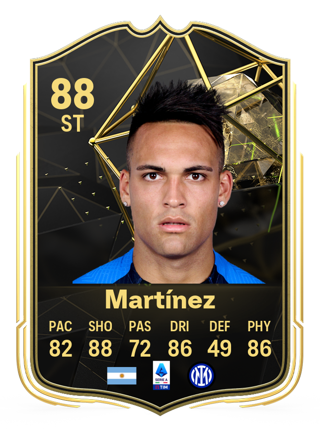 Lautaro Martínez's 88-rated card in EA FC 24's Ultimate Team TOTW 3.