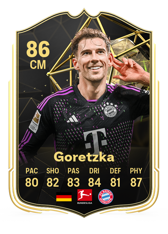 Leon Goretzka's card in EA FC 24's TOTW 6.