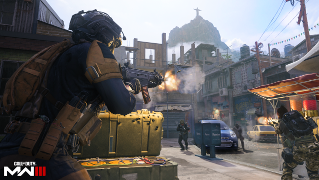 An operator fighting his weapon mid-battle in MW3.